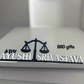 Customized Professional Table top | Personalised Office Desk Name Plate for advocate - BBD GIFTS